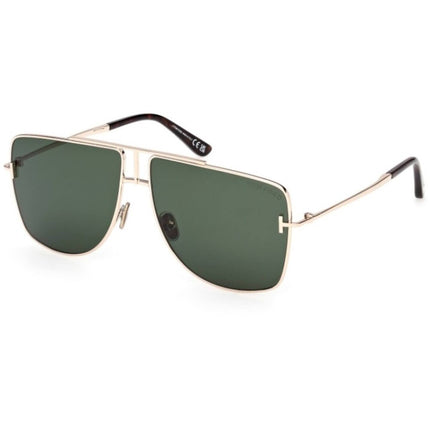 Tom Ford Unisex Sunglasses - Eliott-02 Shiny Rose Gold Full Rim Frame | FT1307 5928N ,