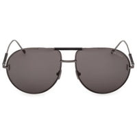 Tom Ford Unisex Sunglasses - Lou-02 Shiny Gunmetal Metal Navigator | FT1308 6208A ,