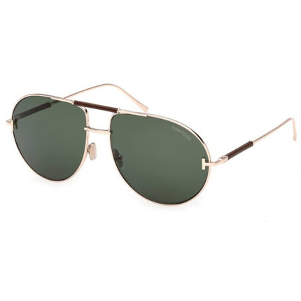 Tom Ford Unisex Sunglasses - Lou-02 Shiny Rose Gold Metal Navigator | FT1308 6228N ,