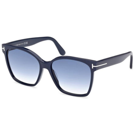 Tom Ford Women's Sunglasses - Iris-02 Shiny Blue Acetate Butterfly | FT1312 5690W ,