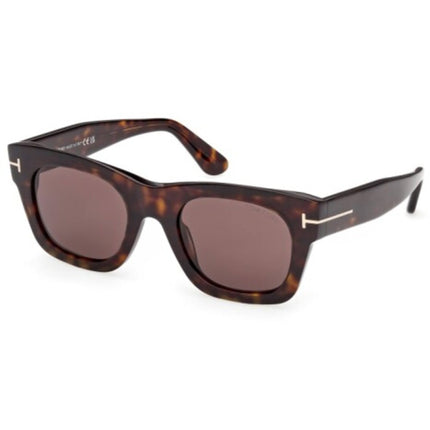 Tom Ford Women's Sunglasses - Emma-02 Dark Havana Acetate Square Frame | FT1314 5152E ,