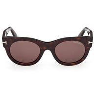 Tom Ford Women's Sunglasses - Marine-02 Dark Havana Acetate Round Frame | FT1315 5052E ,