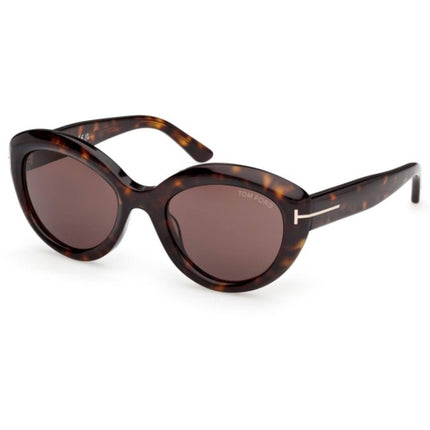 Tom Ford Women's Sunglasses - Stacy-02 Dark Havana Acetate Cat Eye | FT1316 5352E ,