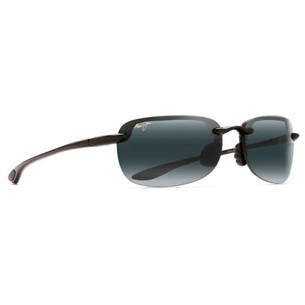 Maui Jim Unisex Sunglasses - Gloss Black Acetate Rectangular Shape Frame | MJ0408S-001 ,