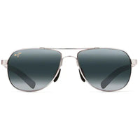 Maui Jim Unisex Sunglasses - Silver with Blue/Light Blue Metal Aviator | MJ0327S-001 ,