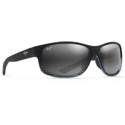 Maui Jim Unisex Sunglasses - Grey Black Stripe Nylon Rectangular Frame | MJ0840S-001 ,