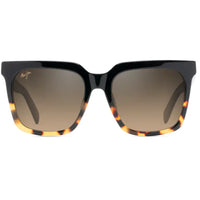 Maui Jim Unisex Sunglasses - Black with Tortoise Acetate Square Full Rim | MJ0898S-003 ,