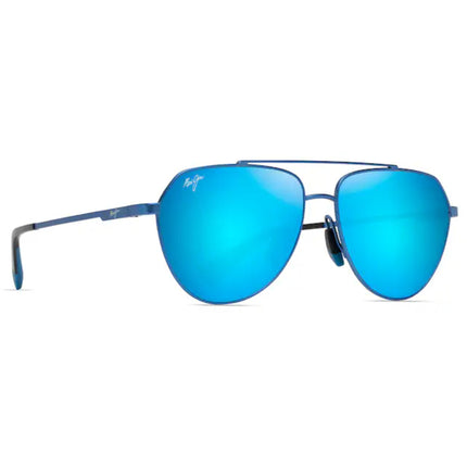 Maui Jim Men's Sunglasses - Matte Transparent Blue Metal Aviator Frame | MJ0634S-003 ,