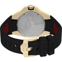 Timex Men's Watch - UFC Pro Quartz Gold Tone Dial Black Silicone Strap | TW2V57100JR ,