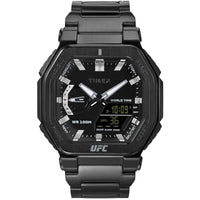 Timex Men's Watch - UFC Strength Black Ana-Digi Dial Steel Bracelet | TW2V84800JR ,