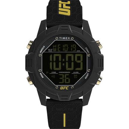 Timex Men's Watch - UFC Brawler Chrono Black Digital Dial Silicone Strap | TW2V97900VQ ,