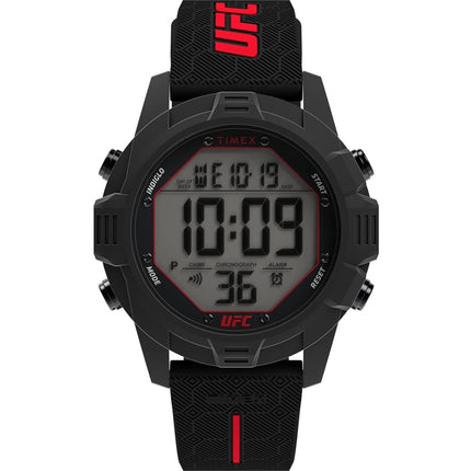 Timex Men's Watch - UFC Brawler Grey Digital Dial Black Silicone Strap | TW2V98000VQ ,