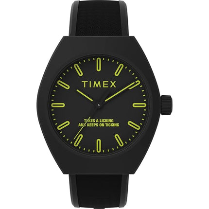 Timex Unisex Watch - Urban Pop Quartz Black Dial Polyurethane Strap | TW2W42400VQ ,