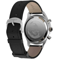 Timex Men's Watch - Waterbury Chrono White Dial Black Leather Strap | TW2Y08200VQ ,