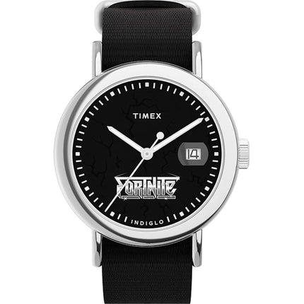 Timex Men's Watch - Fortnite Weekender Quartz Black Dial Fabric Strap | TW2Y46400JR ,