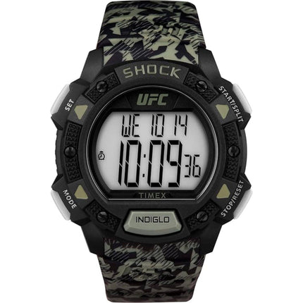 Timex Men's Watch - UFC Alarm Grey Digital Dial Camouflage Resin Strap | TW4B27500JT ,