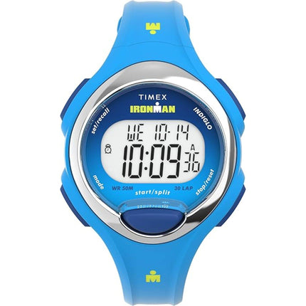 Timex Women's Watch - Ironman 30-Lap Digital Dial Blue Resin Strap | TW5M603009J ,