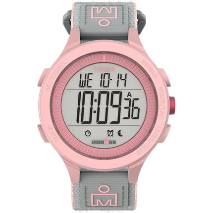 Timex Men's Watch - Ironman Digital Dial Pink and Grey Nylon Strap | TW5M64200JT ,