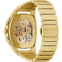 Bulova Men's Watch - Curv Progressive Sport Yellow Gold Case Skeleton Dial | 97A160 ,
