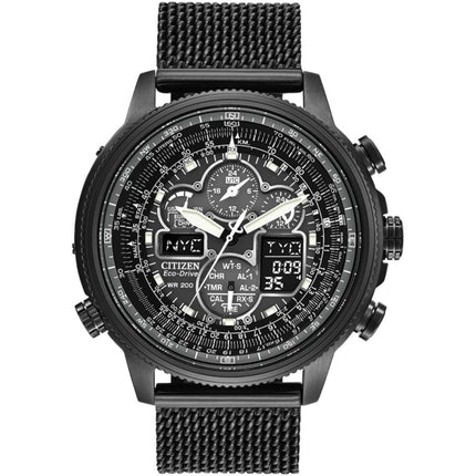 Citizen Men's Watch - Navihawk A.T Chronograph Black Case Ana-Digi Dial | AT8037-01E ,