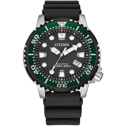 Citizen Men's Watch - Promaster Dive Black Dial Polyurethane Strap | BN0155-08E ,