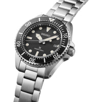 Seiko Men's Watch - Prospex Solar Black Dial Silver Tone Bracelet Dive | SNE597P1 ,