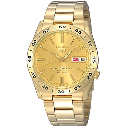 Seiko Men's Watch - Seiko 5 Automatic Gold Dial Stainless Steel Bracelet | SNKE06K1 ,