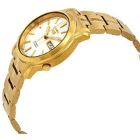 Seiko Men's Watch - Seiko 5 Automatic Silver Dial Yellow Gold Bracelet | SNKK74K1 ,