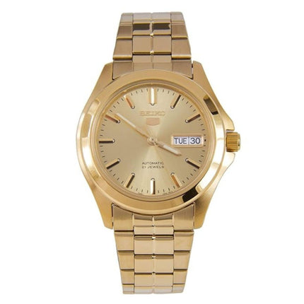 Seiko Men's Watch - Seiko 5 Power Reserve Yellow Gold Plated Steel Bracelet | SNKK98K1 ,