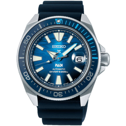 Seiko Men's Watch - Prospex Padi Power Reserve Blue Dial Silicone Strap | SRPJ93K1 ,