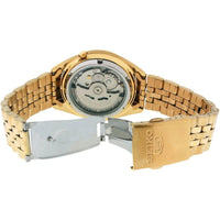Seiko Men's Watch - Seiko 5 Gold Tone Dial Yellow Gold Bracelet Day-Date | SNKL38K1 ,