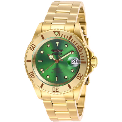 Invicta Men's Watch - Pro Diver Automatic Green Dial Yellow Gold Bracelet | 28665 ,