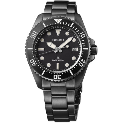 Seiko Men's Watch - Prospex Sea Solar Power Reserve Black Dial Bracelet | SNE599 ,