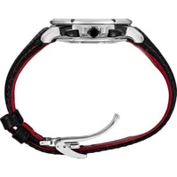 Seiko Men's Watch - Coutura Chronograph Steel Case Black Dial Leather Strap | SSB437 ,