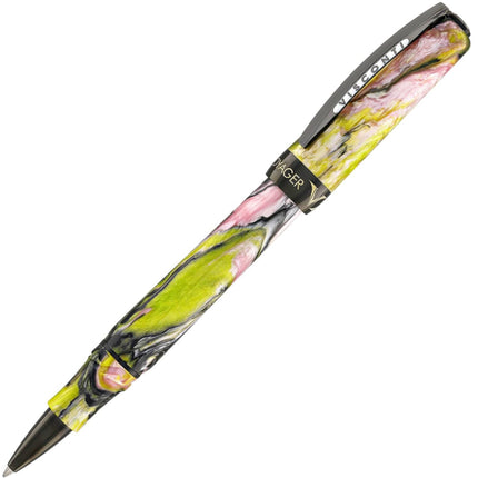 Visconti Rollerball Pen - Voyager Malachite Barrel with Black PVD Trim | KP49-01-RB ,