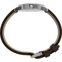 Timex Men's Watch - Easy Reader Quartz White Dial Brown Leather Strap Date | T20041 ,