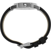 Timex Men's Watch - Easy Reader Quartz Date White Dial Black Leather Strap | T2H281 ,