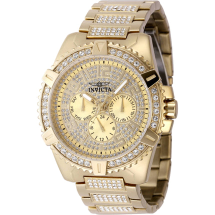Invicta Men's Watch - Celestial Quartz Crystals Yellow Gold Steel Bracelet | 48561 ,