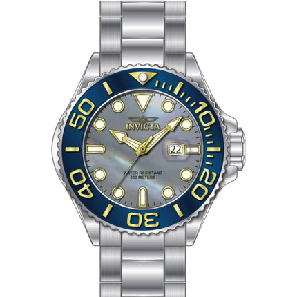 Invicta Men's Watch - Grand Diver Platinum Mop Dial Silver Steel Bracelet | 49157 ,