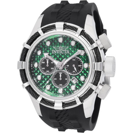Invicta Men's Watch - Bolt Quartz Chrono Green and Black Dial Silicone Strap | 49165 ,