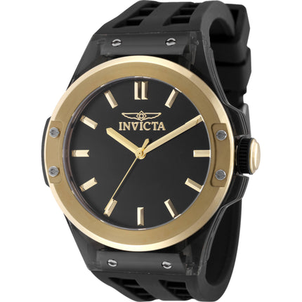 Invicta Men's Watch - Sea Base Quartz Black Brass Dial Silicone Rubber Strap | 50015 ,