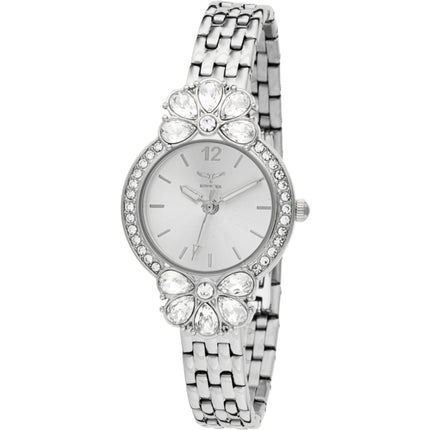 Invicta Women's Watch - Wildflower Quartz White Dial Silver Bracelet Crystal | 69111 ,