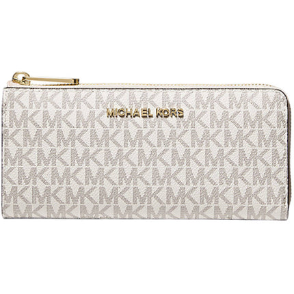 Michael Kors Women's Wallet - Jet Set Large Quarter-Zip, Vanilla | 35F8GTVZ3B VLA ,
