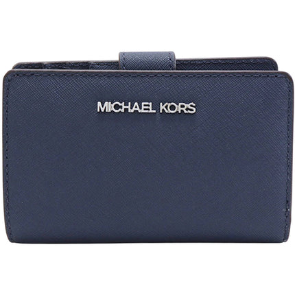 Michael Kors Women's Wallet - Leather with Snap Fastening, Navy | 35R4STVF6L NVY ,