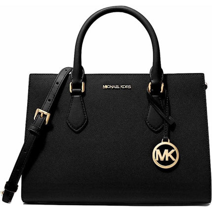 Michael Kors Women's Satchel - Sheila Medium Coated Canvas, Black | 35S3G6HS2L BLK ,
