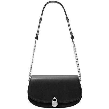 Michael Kors Women's Messenger Bag - Mila Medium Leather, Black | 35T5SIMM8L BLK ,