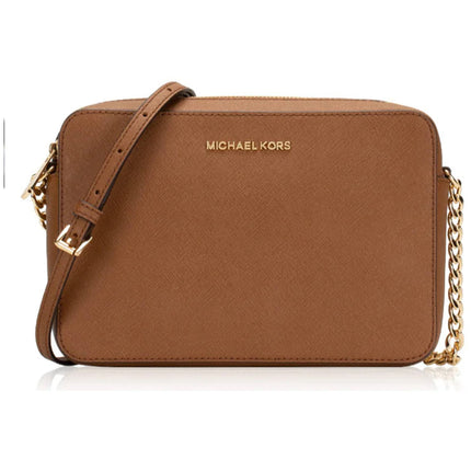 Michael Kors Women's Crossbody Bag - Jet Set Large, Luggage Brown | 35T8GTTC9L LUG ,