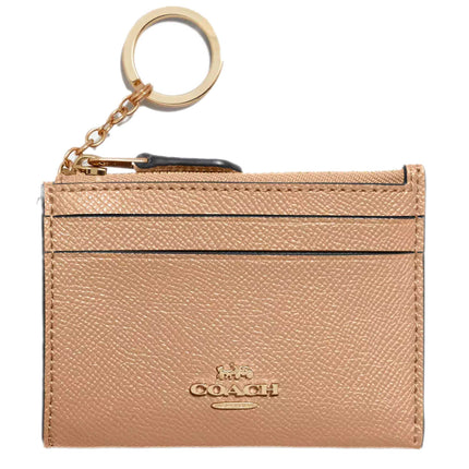 Coach Women's Case - Mini Skinny Id Crossgrain Leather, Gold/Taupe | 88250 TAE ,