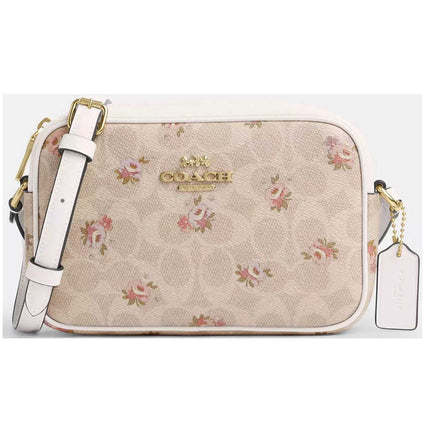 Coach Women's Camera Bag - Mini Jamie with Floral Print, Gold/Sand Multi | CBA86 MLT ,