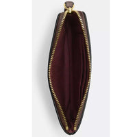 Coach Women's Wristlet - Corner Zip Pebble Leather, Gold/Dark Stone | CP483 DK STE ,